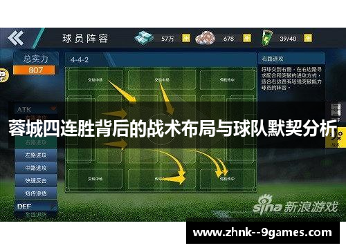 蓉城四连胜背后的战术布局与球队默契分析 蓉城四连胜背后的战术布局与球队默契分析